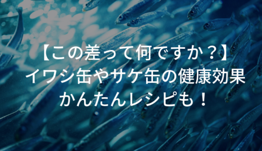 【この差って何ですか？】老眼にはサケ缶？高血圧にはイワシ缶？健康効果あり！レシピも！