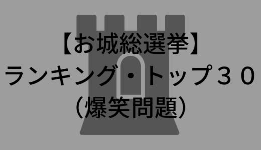 【お城総選挙】ランキング1位〜30位一気に！2019年第1位のお城は？（爆笑問題）