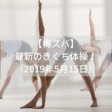 【梅ズバ】きくち体操のやり方！（2019年5月15日）肩腰に効果的な体操とは？