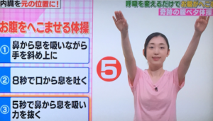 お腹をへこませる体操